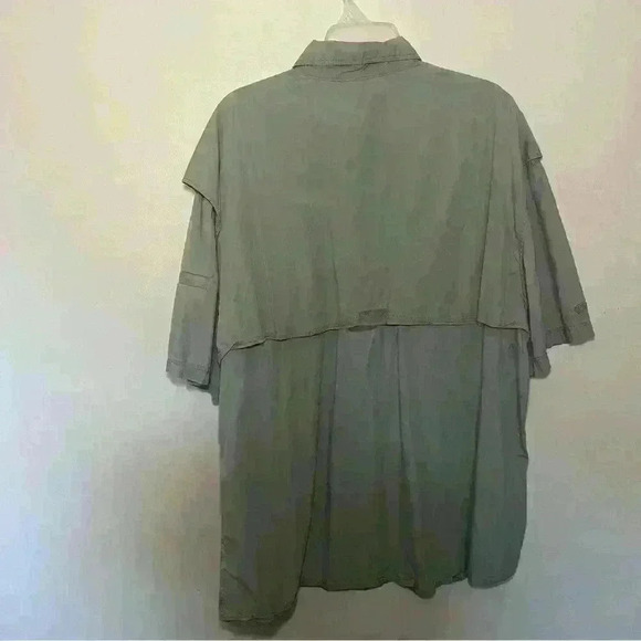 Field & Stream Button Down Fishing Shirt Short Sleeved olive Size Extra Large - Picture 1 of 4